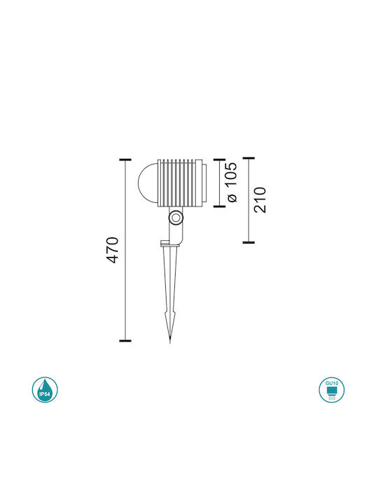 Spot Light Φωτιστικό Led Καρφωτό 7680