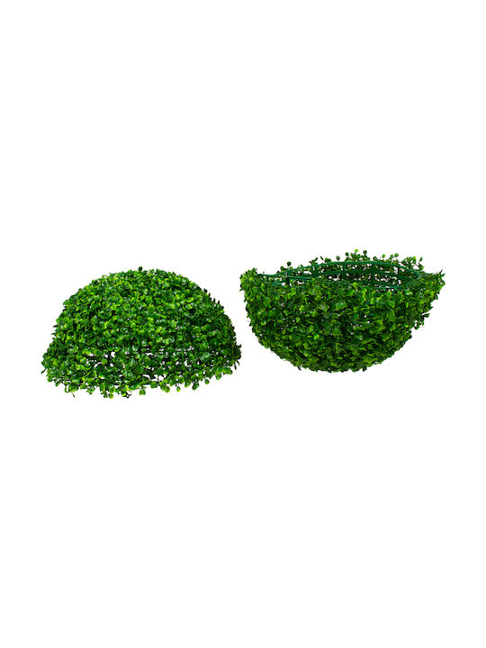 GloboStar Künstlicher Busch Buxus (Gewöhnlicher Buchsbaum) Grün 38cm 1Stück