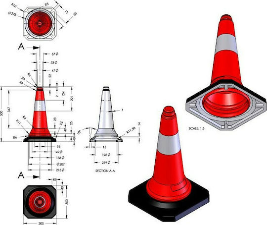 Next Systems Plastic Cone Orange H50cm