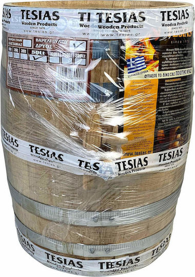 Tesias Wine Wooden Barrel with Tap 100lt 7100