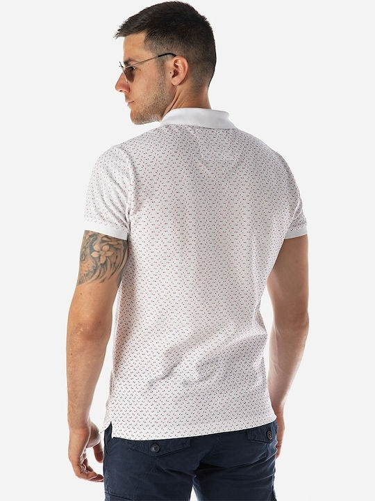 Camaro Men's Short Sleeve Blouse Polo White