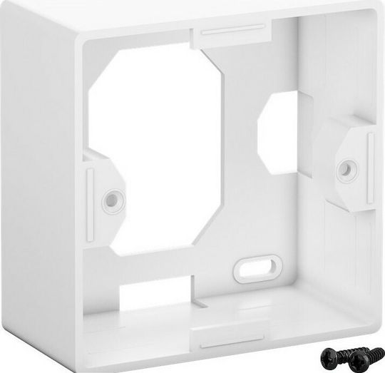 Goobay Double External Network Socket RJ45 Type Cat6 in White Colour (80x80mm) 68572
