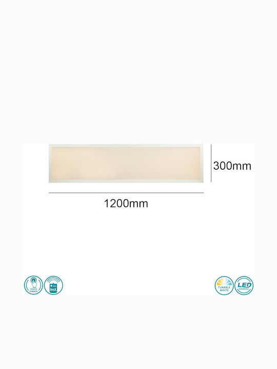 Globo Lighting Rosi Parallelogramm Vertieft LED Panel 40W