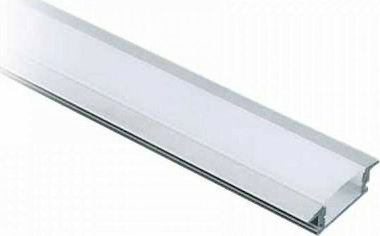 V-TAC Gemauert Aluminiumprofil für LED-Streifen mit Opal Abdeckung 200x2.4x0.7cm
