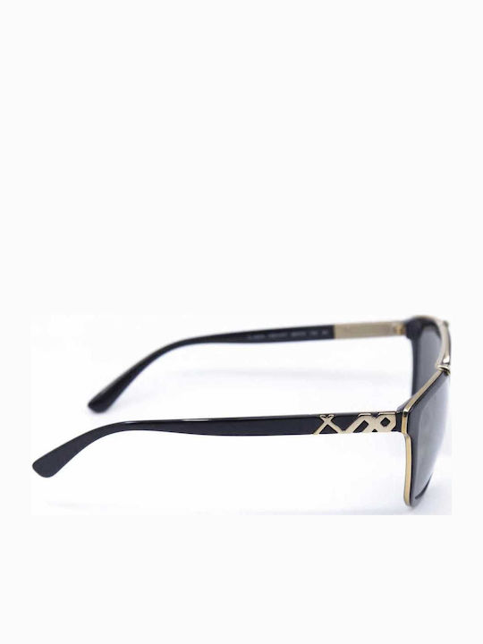Burberry Women's Sunglasses with Black Horn-Rimmed Frame and Brown Mirror Lenses BE4240 30014T