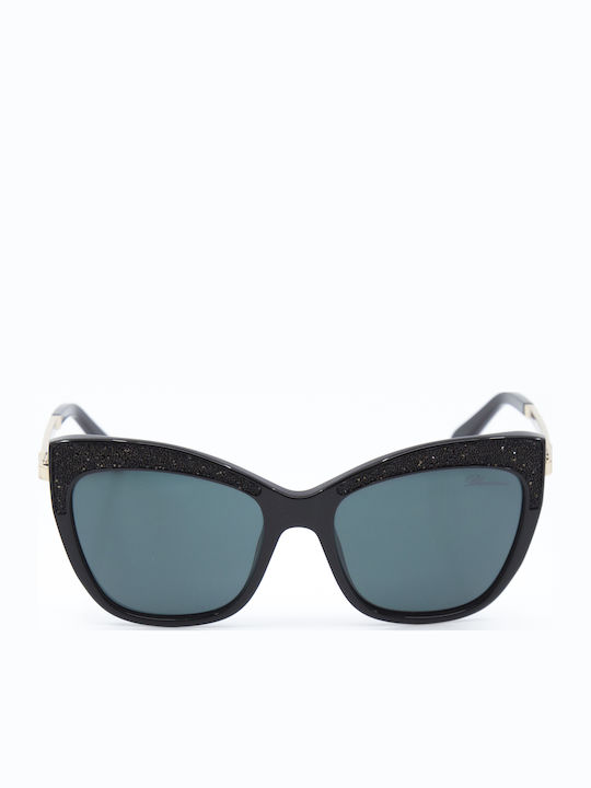Blumarine Women's Sunglasses with Black Frame and Black Lens SBM746 0700