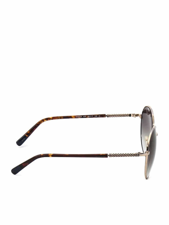 Gant Women's Sunglasses with Gold Metal Frame and Gray Gradient Lens GA8038 32P