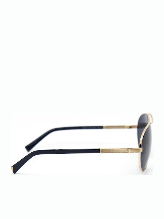 Zegna Men's Sunglasses with Gold Metal Frame EZ0011 28V