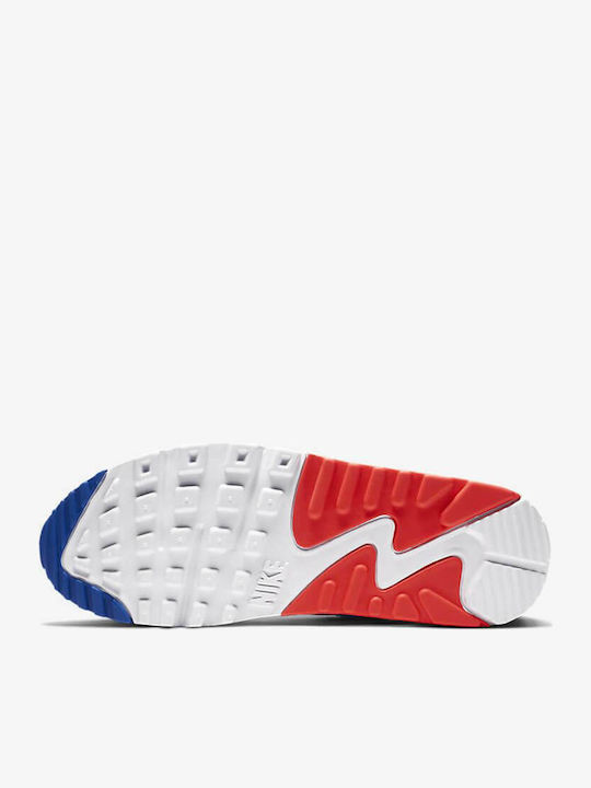 Air Max 90 Sneakers White / Flash Crimson / Racer Blue