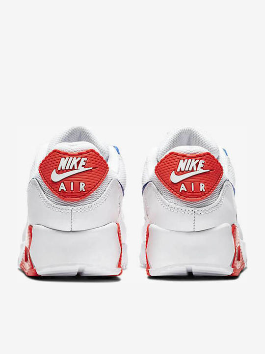 Air Max 90 Sneakers White / Flash Crimson / Racer Blue
