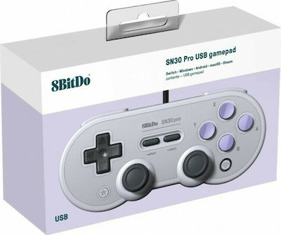 8Bitdo SN30 Pro Ενσύρματο Gamepad για PC / Switch / Άλλες Παιχνιδομηχανές SN Edition