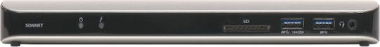 Sonnet Echo 11 Thunderbolt 3 Stație de andocare cu 4K PD Ethernet și conexiune 3 monitoare Argint
