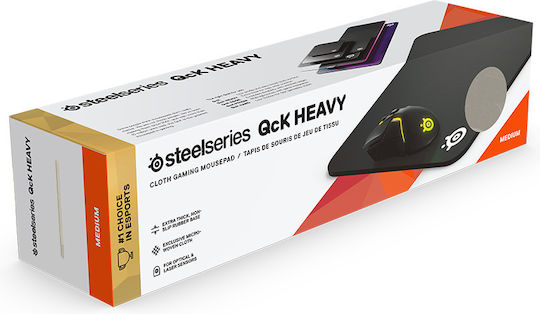 SteelSeries Qck Heavy Gaming Mouse Pad Medium (320mm) Black 63836