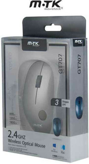 Moveteck GT707 Ασύρματο Ποντίκι Gray