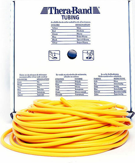Thera-Band Professional Resistance Tubing Λάστιχο Γυμναστικής Σωληνωτό Μέτριο Κίτρινο 30.5m Thin Yellow