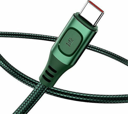 Baseus Power Delivery Braided USB 2.0 Cable USB-C Male - USB-A 15W Green 1m