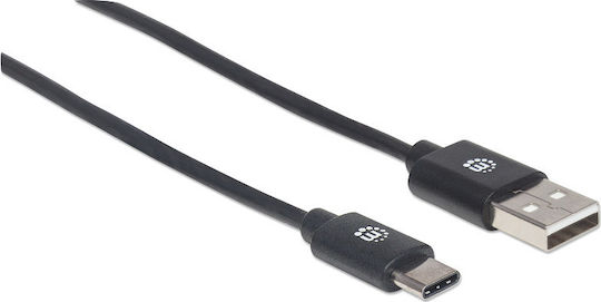 Manhattan USB 2.0 Кабел USB-C Мъжки - USB-A Черен 2м 354929