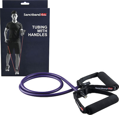 Sanctband Active Bandă de rezistență pentru exerciții Gymtube Foarte Dur cu mânere Violet Foarte tare+