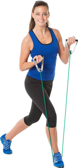 Thera-Band Gymtube Resistance Band Hard with Handles Green 1.40m