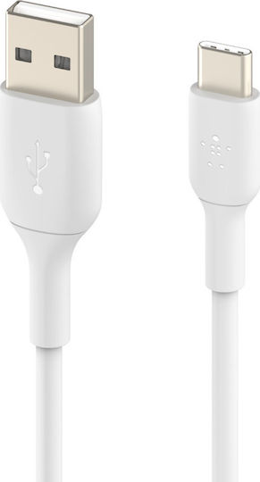 Belkin USB 2.0 Cable USB-C male - USB-A 15W Λευκό 2m CAB001bt2MWH