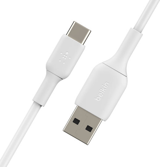 Belkin USB 2.0 Cable USB-C male - USB-A 15W Λευκό 2m CAB001bt2MWH