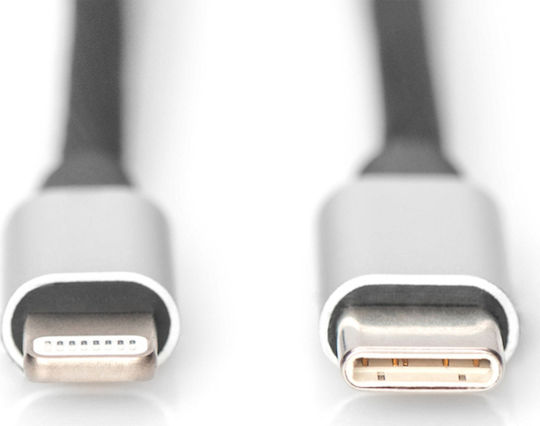 Digitus Braided USB 2.0 Cable USB-C male - USB-C 29W PD Μαύρο 1m DB-600109-010-S