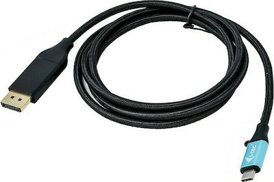 i-tec Braided USB 3.0 Cable USB-C male - DisplayPort male Black 2m (C31CBLDP60HZ2M)