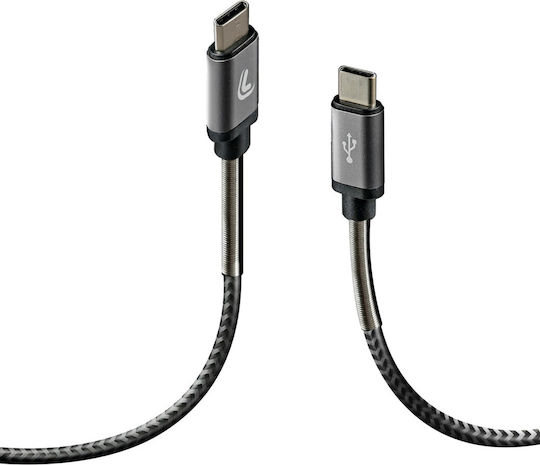Lampa Pro Braided USB 2.0 Cable USB-C male - USB-C Γκρι 1m L3871.3