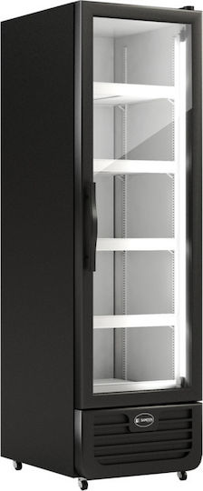 Sanden Intercool Getränkekühlschrank 300Es Einzeltürig H171xB52.5xT59cm Schlank Schwarz