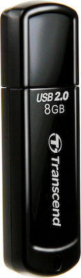 Transcend JetFlash 350 8GB USB 2.0 Stick Μαύρο