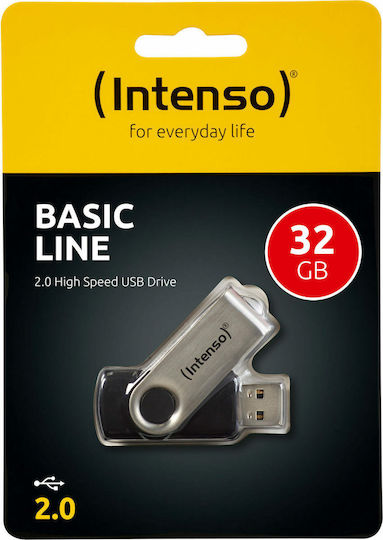 Intenso Basic Line 32GB USB 2.0 Stick Ασημί