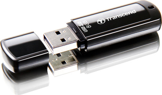 Transcend JetFlash 350 8GB USB 2.0 Stick Black