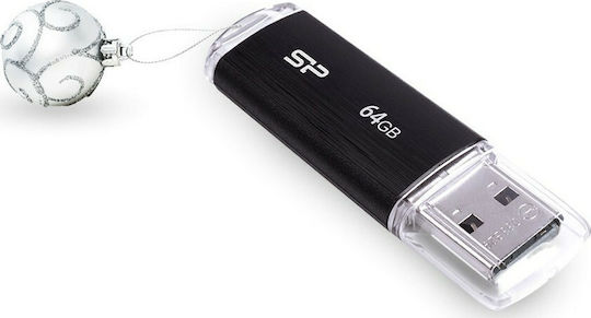 Silicon Power Ultima U02 64GB USB 2.0 Stick Μαύρο