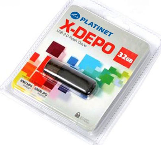 Platinet X-Depo 32GB USB 2.0 Stick Ασημί