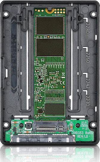 Icy Dock EZConvert Πλαίσιο Για Σκληρούς Δίσκους ICY Dock M.2 SATA SSD to 2,5" Sata SSD Μαύρο MB703M2P-B