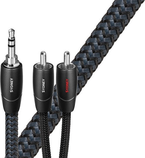 Audioquest Καλώδιο Ήχου 3.5mm male - RCA male Μαύρο 1m Sydney