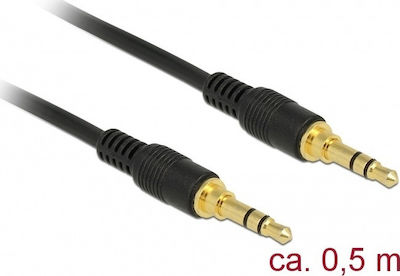 DeLock 3.5mm male - 3.5mm male Cable Black 0.5m (85545)