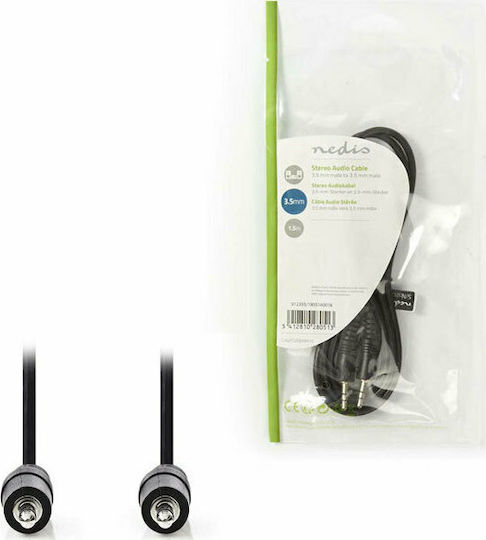 Nedis 3.5mm male - 3.5mm male Cable Black 1.5m (CAGP22000BK15)