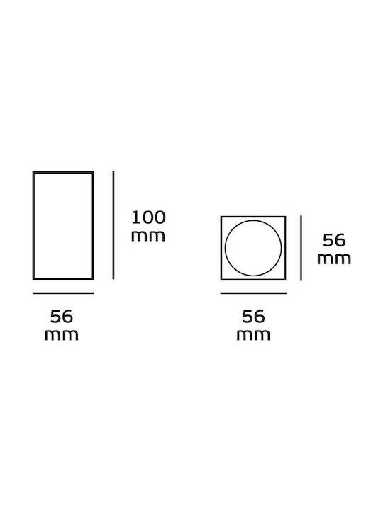 VK Lighting Single Spot with Socket GU10 in Copper Color
