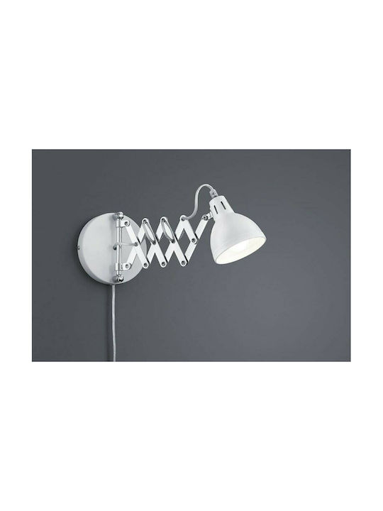 Trio Lighting Scizzor Single Spot with Socket E14 in White Color