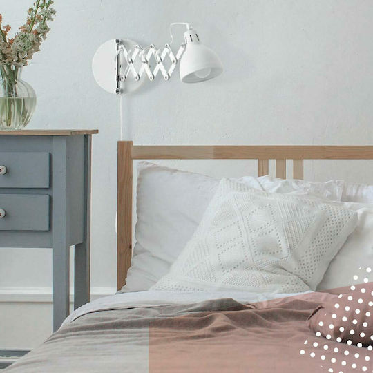 Trio Lighting Scizzor Единично Спот с Цокъл E14 в Бял Цвят