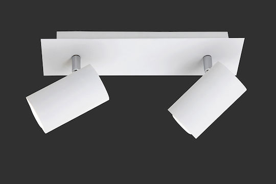 Trio Lighting Marley Double Spot with Socket GU10 in White Color