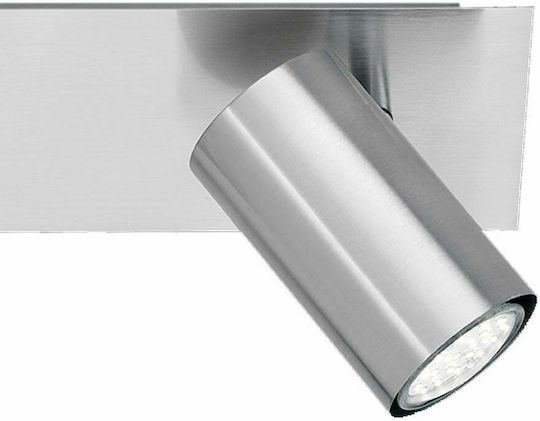 Trio Lighting Marley Διπλό Σποτ με Ντουί GU10 σε Ασημί Χρώμα