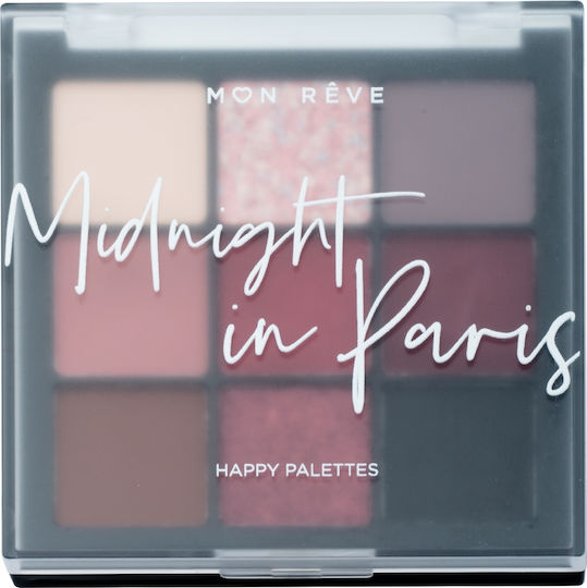 Mon Reve Happy Palettes Palette with Eye Shadows in Pressed Powder Form 15gr