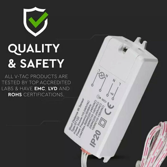 V-TAC VT-8025 Wired Infrared Motion Sensor 360°