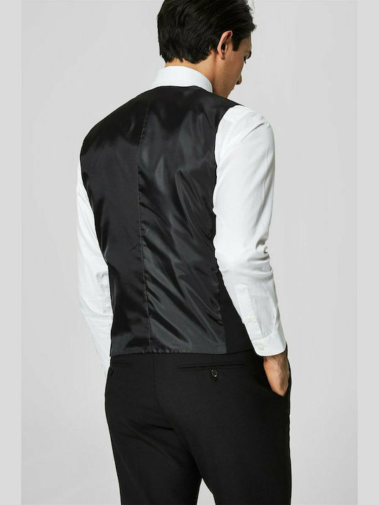 Selected Men's Vest Slim Fit Black