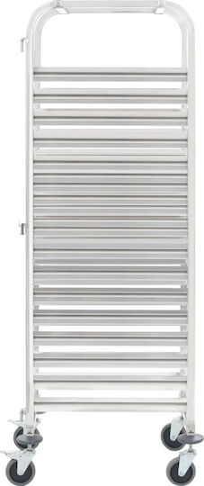 vidaXL Commercial Kitchen Food Cart for 16 Trays H165xW48.5xD65.5cm