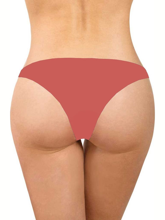 Bamboo Damen Slip 2Pack Bordeaux/Coral