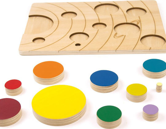 Holz Kinder Steckpuzzle Solar System 10pcs Andreu Toys