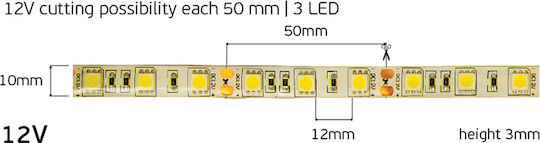 VK Lighting Waterproof LED Strip 12V Purple Light 5m Type SMD5050